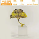 GobekUsa Ginkgo Leaf Metal Sculpture Home Decor Accent