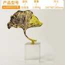 GobekUsa Ginkgo Leaf Metal Sculpture Home Decor Accent