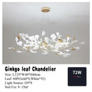 GobekUsa Ginkgo Leaf Pendant Chandelier for Nordic Romantic Living Room Decor