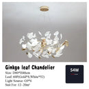 GobekUsa Ginkgo Leaf Pendant Chandelier for Nordic Romantic Living Room Decor