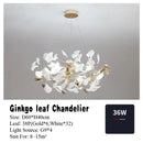 GobekUsa Ginkgo Leaf Pendant Chandelier for Nordic Romantic Living Room Decor