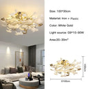 GobekUsa Ginkgo Leaf Pendant Chandelier for Nordic Romantic Living Room Decor