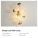 GobekUsa Ginkgo Leaf Pendant Chandelier for Nordic Romantic Living Room Decor