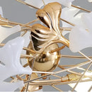 GobekUsa Ginkgo Leaf Pendant Chandelier for Nordic Romantic Living Room Decor