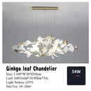 GobekUsa Ginkgo Leaf Pendant Chandelier for Nordic Romantic Living Room Decor