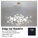 GobekUsa Ginkgo Leaf Pendant Chandelier for Nordic Romantic Living Room Decor