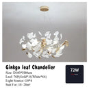 GobekUsa Ginkgo Leaf Pendant Chandelier for Nordic Romantic Living Room Decor
