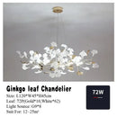 GobekUsa Ginkgo Leaf Pendant Chandelier for Nordic Romantic Living Room Decor