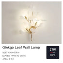 GobekUsa Ginkgo Leaf Wall Lamp: Modern Luxury for Bedroom, Living Room & Corridor