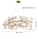 GobekUsa Ginkgo Leaves Chandelier: Nordic Luxury Pendant Lamp for Hotel, Stairs, Living Room