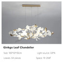 GobekUsa Ginkgo Leaves Chandelier: Nordic Luxury Pendant Lamp for Hotel, Stairs, Living Room
