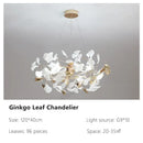 GobekUsa Ginkgo Leaves Chandelier: Nordic Luxury Pendant Lamp for Hotel, Stairs, Living Room