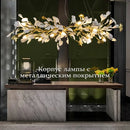 GobekUsa Ginkgo Leaves Chandelier: Nordic Luxury Pendant Lamp for Hotel, Stairs, Living Room
