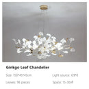 GobekUsa Ginkgo Leaves Chandelier: Nordic Luxury Pendant Lamp for Hotel, Stairs, Living Room