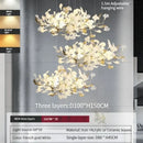 GobekUsa Ginkgo Leaves Chandelier: Nordic Luxury Pendant Lamp for Hotel, Stairs, Living Room