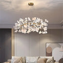 GobekUsa Ginkgo Leaves Chandelier: Nordic Luxury Pendant Lamp for Hotel, Stairs, Living Room