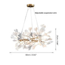 GobekUsa Ginkgo Leaves Chandelier: Nordic Luxury Pendant Lamp for Hotel, Stairs, Living Room