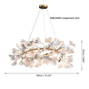 GobekUsa Ginkgo Leaves Chandelier: Nordic Luxury Pendant Lamp for Hotel, Stairs, Living Room