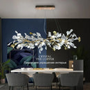 GobekUsa Ginkgo Leaves Chandelier: Nordic Luxury Pendant Lamp for Hotel, Stairs, Living Room