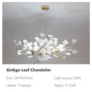 GobekUsa Ginkgo Leaves Chandelier: Nordic Luxury Pendant Lamp for Hotel, Stairs, Living Room