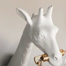 GobekUsa Giraffe Love Wall Lamp: Resin Animal Atmosphere Bedside Lighting for Cute Room Decor