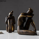 GobekUsa Girl Statue Bookends Decor Resin Decoration for Desk, Bookcase, Library