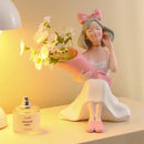 GobekUsa Girl Statues Vase Ornaments Office Decor Figurines TV Cabinets Floral Accessories