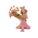 GobekUsa Girl Statues Vase Ornaments Office Decor Figurines TV Cabinets Floral Accessories