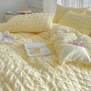 GobekUsa Girls Bubble Gauze Bedding Set, Soft Summer Comforter Cover Kit, Skin-Friendly Easy Sleep