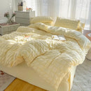 GobekUsa Girls Bubble Gauze Bedding Set, Soft Summer Comforter Cover Kit, Skin-Friendly Easy Sleep
