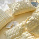 GobekUsa Girls Bubble Gauze Bedding Set, Soft Summer Comforter Cover Kit, Skin-Friendly Easy Sleep