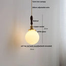 GobekUsa Glabe LED Pendant Lamp Walnut Wood Copper Modern Hanging Light Fixture