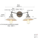 GobekUsa Glass 2-Light Wall Sconce with Pull Chain Switch for Bedroom and Bathroom