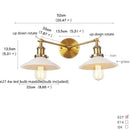 GobekUsa Glass 2-Light Wall Sconce with Pull Chain Switch for Bedroom and Bathroom