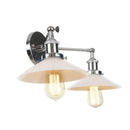 GobekUsa Glass 2-Light Wall Sconce with Pull Chain Switch for Bedroom and Bathroom