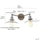GobekUsa Glass 2-Light Wall Sconce with Pull Chain Switch for Bedroom and Bathroom