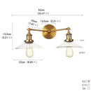 GobekUsa Glass 2-Light Wall Sconce with Pull Chain Switch for Bedroom and Bathroom