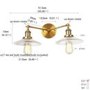 GobekUsa Glass 2-Light Wall Sconce with Pull Chain Switch for Bedroom and Bathroom