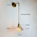 GobekUsa Glass Adjustable LED Sconce Wall Light for Bedroom Home Decor
