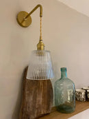 GobekUsa Glass Adjustable LED Sconce Wall Light for Bedroom Home Decor