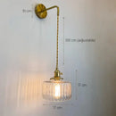 GobekUsa Glass Adjustable LED Sconce Wall Light for Bedroom Home Decor