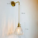 GobekUsa Glass Adjustable LED Sconce Wall Light for Bedroom Home Decor