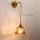 GobekUsa Glass Adjustable LED Sconce Wall Light for Bedroom Home Decor