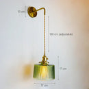 GobekUsa Glass Adjustable LED Sconce Wall Light for Bedroom Home Decor