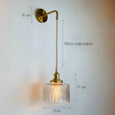 GobekUsa Glass Adjustable LED Sconce Wall Light for Bedroom Home Decor