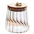 Decorbites glass airtight canister with wooden lid kitchen storage jar by Decorbites