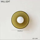 GobekUsa Glass Amber Green LED Table Lamp Nightstand Bedroom Living Room Decor