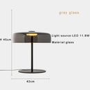GobekUsa Glass Amber Green LED Table Lamp Nightstand Bedroom Living Room Decor