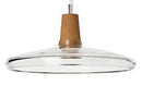 GobekUsa Glass and Wood Pendant Light for Modern American Retro Dining Loft Decor