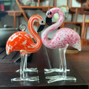 Red & yellow mosaic glass crab animal figurines living room decor by Decorbites
